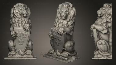 Figurines lions tigers sphinxes (STKL_0172) 3D model for CNC machine
